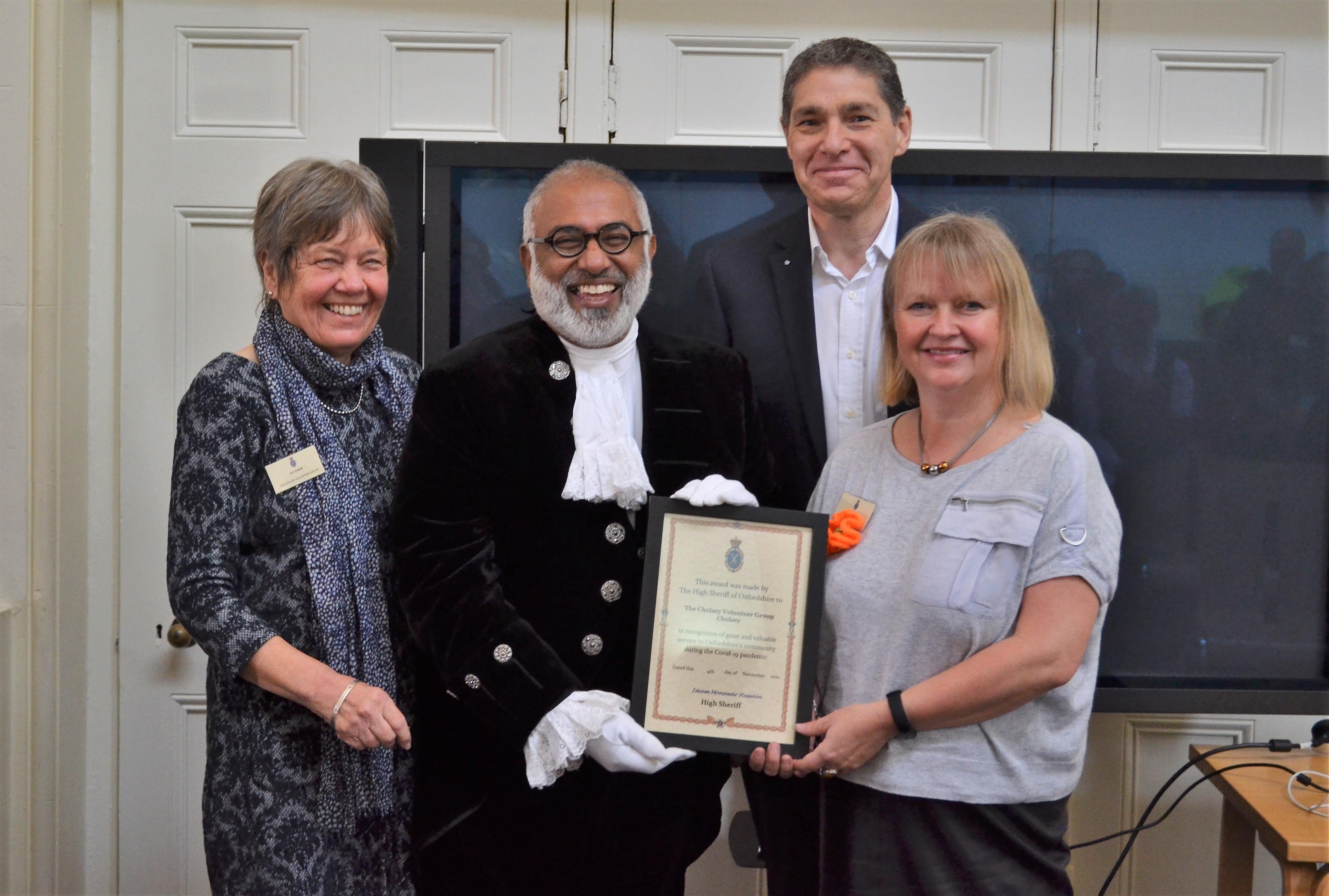 Press Photo Cholsey Volunteers High Sheriff Awards